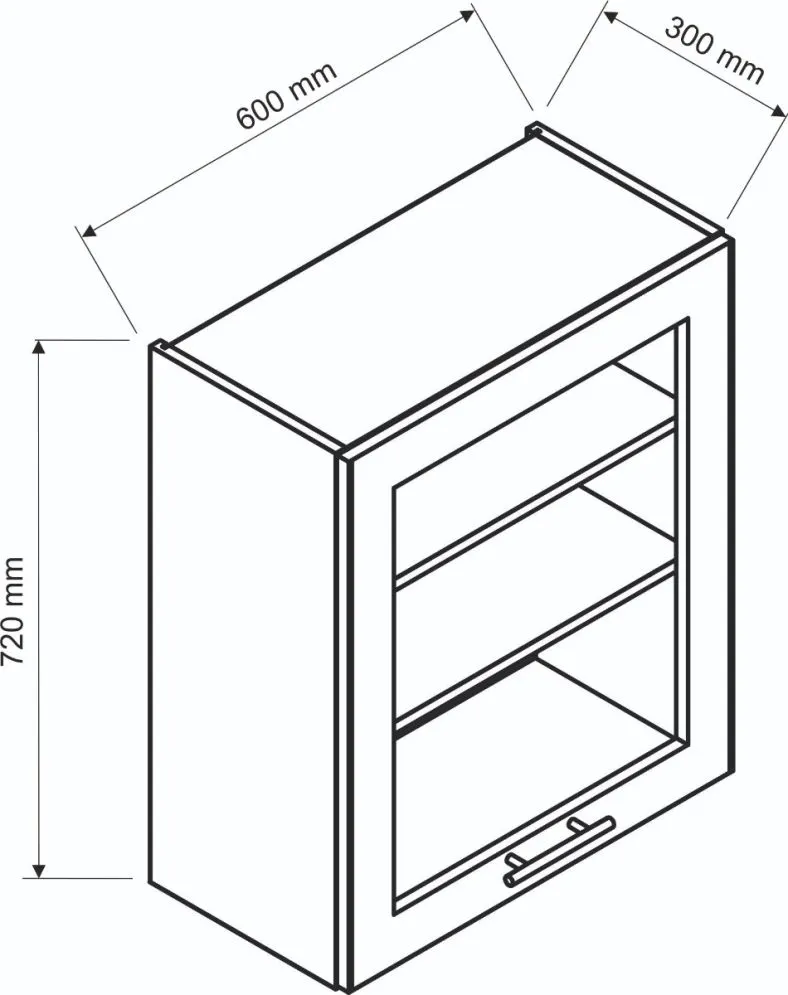 Szafka kuchenna wisząca 60 ADELE WS60 P/L szara I sklep meblowy MIRAT.