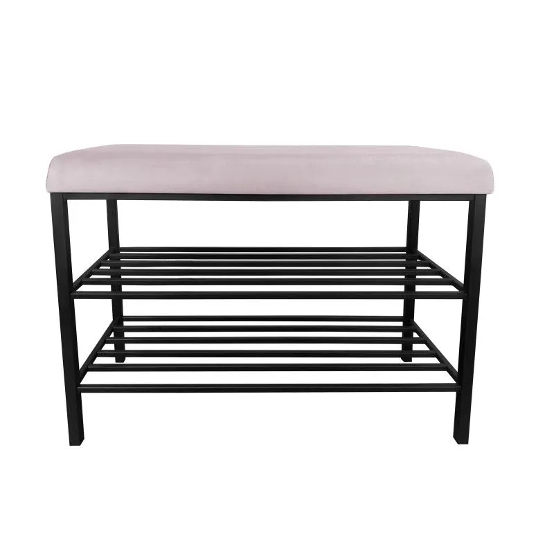 Stojak na buty z siedziskiem GAJA MG55 czarny/różowy metalowy I sklep meblowy MIRAT. styl LOFT