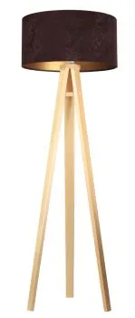 Lampa stojąca HOME 50 brązowa/złota/sosna