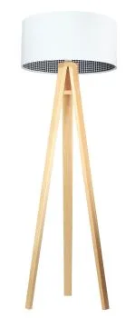Lampa stojąca HOME 50 biała/pepitka/sosna