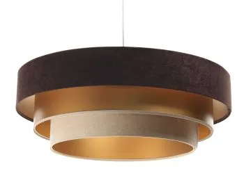 Lampa wisząca TRIO MIX brązowa/złota/beżowa