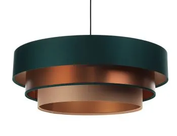 Lampa wisząca TRIO MIX zielona/miedziana/beżowa