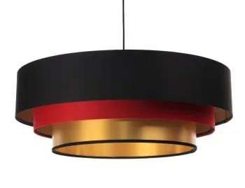 Lampa wisząca TRIO MIX czarna/czerwona/złota