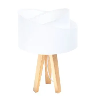 Lampa stołowa GEMSTONE biała/sosna