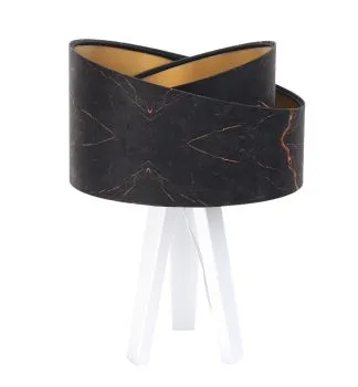 Lampa stołowa BLACK MARBLE czarna/złota/biała