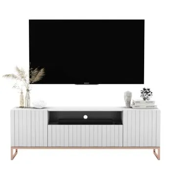 Szafka RTV TAL 2D1K 150cm biała mat
