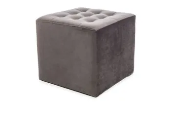 Pufa LORI VELVET szara
