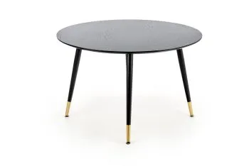 Stół EMBOS 120x120 czarny/złoty