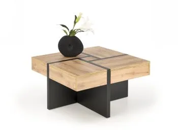 Stolik kawowy SEVILLA S 80x80 dąb craft/czarny