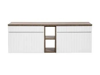 Szafka pod umywalkę nablatową ICONIC WHITE 60cm + ICONIC WHITE 60cm zestaw z blatem