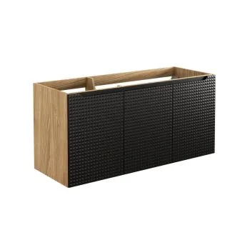 Szafka pod umywalkę LUXOR BLACK 82-120-3D 120cm dąb olejowany/czarna