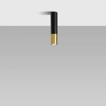 Plafon LOOPEZ czarny/złoty