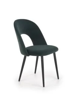 Krzesło tapicerowane K384 VELVET ciemno zielone