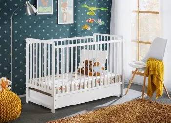 Łóżeczko dziecięce CYPI II PLUS 120x60 biały mat