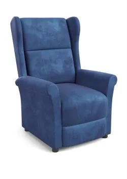 Fotel AGUSTIN 2 VELVET granatowy rozkładany