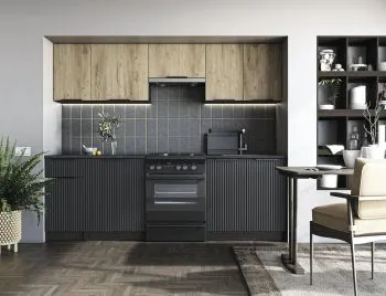 Meble kuchenne EMMA 240 czarny/dąb artisan