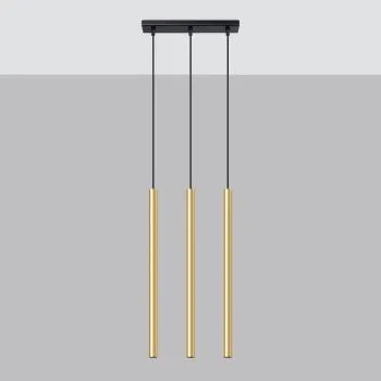 Lampa Wisząca PASTELO 3L złoty połysk