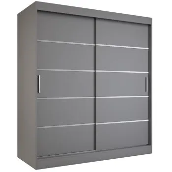 Szafa przesuwna MODUO COMFORT 180 antracyt z listwami