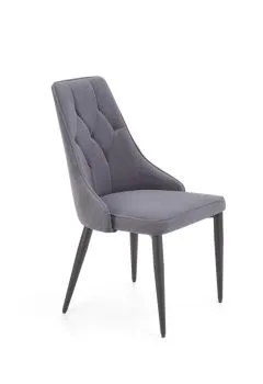 Krzesło tapicerowane K365 VELVET szare