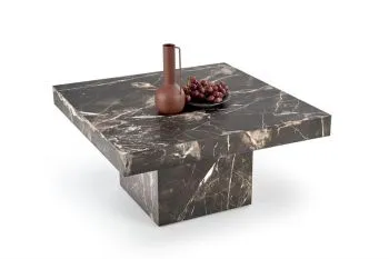 Stolik kawowy MONOLIT 80x80 czarny marmur