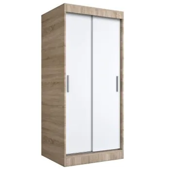 Szafa przesuwna MODUO COMFORT 90 dąb sonoma/biała mat gładka