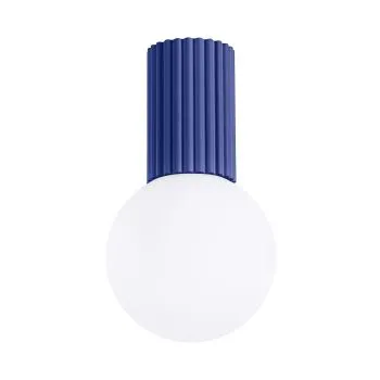 Plafon HALO ultramaryna IP44 ryflowany