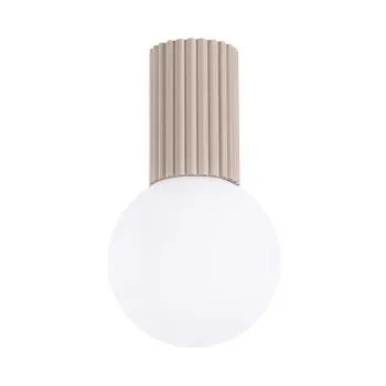 Plafon HALO taupe IP44 ryflowany