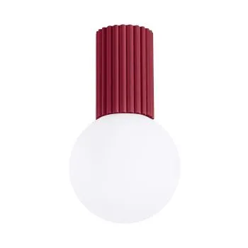Plafon HALO burgund IP44 ryflowany