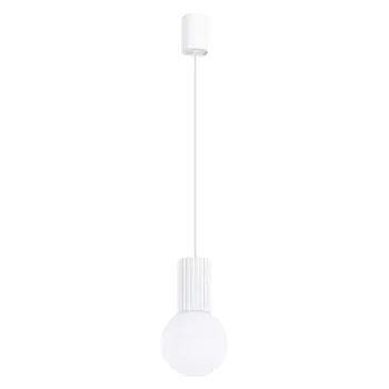 Lampa wisząca HALO 1 biała ryflowana
