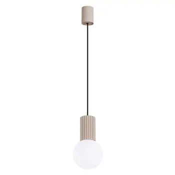 Lampa wisząca HALO 1 taupe ryflowana