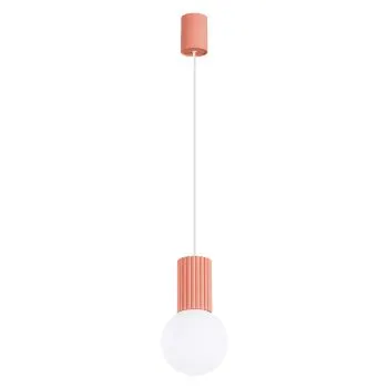Lampa wisząca HALO 1 brzoskwiniowa ryflowana