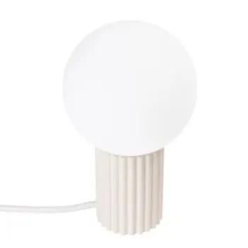 Lampa biurkowa HALO beżowa ryflowana