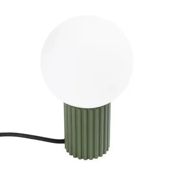 Lampa biurkowa HALO zielona oliwka ryflowana