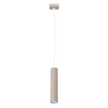 Lampa wisząca KARBON 1 taupe ryflowana
