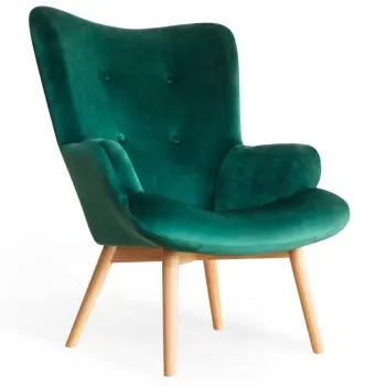 Fotel tapicerowany MOSS VELVET zielony 