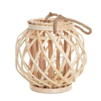 Lampion LAGGE pleciony naturalny 22 cm