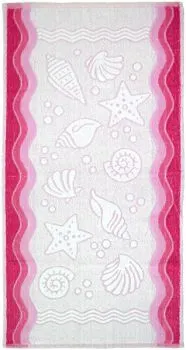 Ręcznik bawełniany Greno Flora Ocean 50x100 różowy