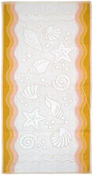 Ręcznik kąpielowy Greno Flora Ocean 70x140 żółty