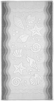 Ręcznik bawełniany Greno Flora Ocean 50x100 popielaty