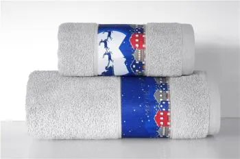 Ręcznik kąpielowy Greno Śnieżka 70x130 szary