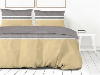 Pościel satynowa AMBER 160X200 żółta Premium