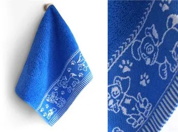 Ręcznik dziecięcy Greno Kids 30x50 Pieski w Akcji niebieski