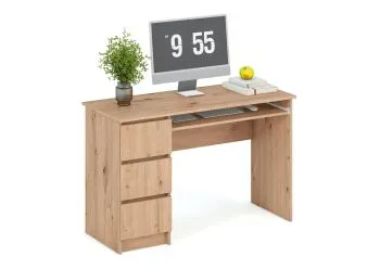 Biurko CINO dąb artisan z szufladami