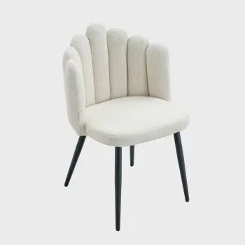 Krzesło LUXE w tkaninie Bouclé Ecru