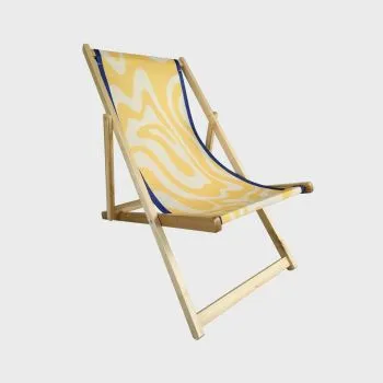 Leżak plażowy COLOR MOSAIC drewniany 58,5x71/86x100/92 cm naturalny 