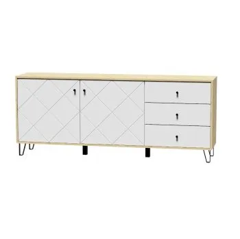 Komoda BILBAO 183 dąb artisan/biały mat