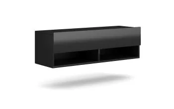 Szafka RTV DERBY 100cm czarny mat/czarny połysk