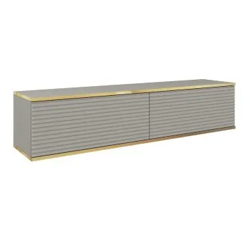 Szafka RTV KARL 3D 135cm wisząca/stojąca szary mat 