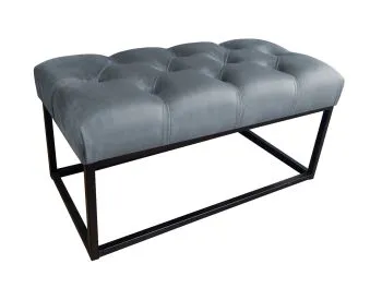 Ławka CHARLIE BL VELVET ciemnoszara