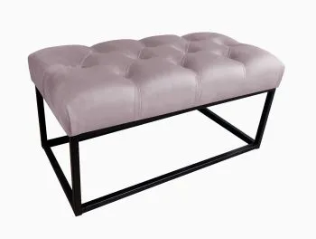Ławka CHARLIE MG VELVET jasnoróżowa